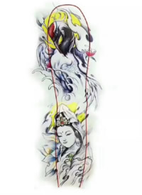 9张帅气的花臂纹身手稿效果图欣赏