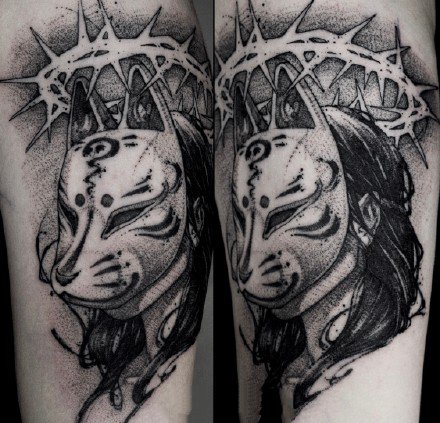 暗黑色的一组精品黑灰纹身图片