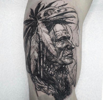 暗黑色的一组精品黑灰纹身图片