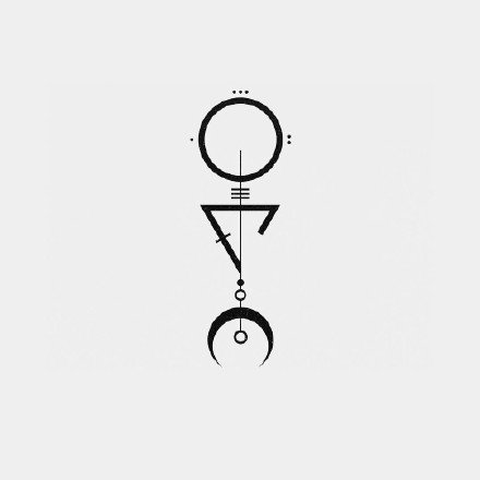 一组极简风格的黑色小图小清新纹身手稿图片