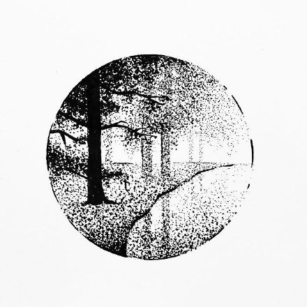 38款几何元素里的写实黑灰小风景纹身图案