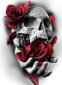 27款欧美黑灰包臂写实纹身手稿图片