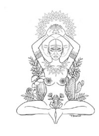 9张印度风格的宗教宇宙之母纹身手稿图片欣赏