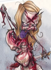 44组另类血腥漫画风格的纹身手稿图片欣赏