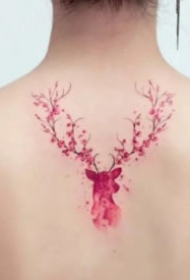 水彩纹身小图 18组小清新的水彩色漂亮纹身图案