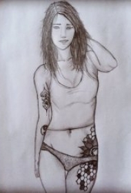 黑灰纹身手稿 十分漂亮的动物纹身与人物纹身手稿