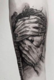 暗黑色的一组精品黑灰纹身图片