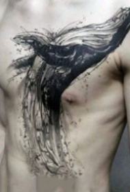 纹身小鲸鱼 9张小清新黑色小鲸鱼纹身图案缩略频道推荐图