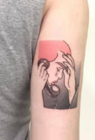 好看的的一组9张小清新插画纹身图片