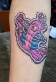 刺绣纹身 一组彩色的补丁刺绣纹身图案