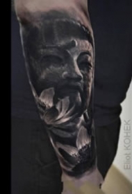 欧美超暗黑的写实骷髅等纹身图