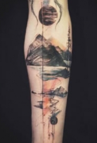 黑灰水墨纹身 飘逸的一组9张中国风水墨纹身图片