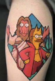 动画辛普森一家的卡通纹身图片