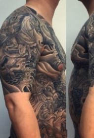 传统图纹身 9张老传统的黑灰纹身作品图案欣赏