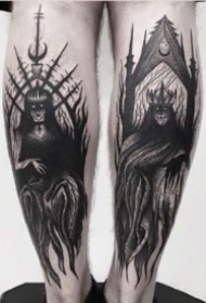 27款个性的暗黑灰纹身作品图片欣赏