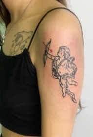 小天使纹身 9张小清新的小天使纹身图片