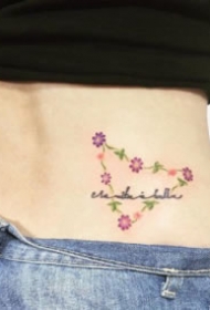 纹身女生图片 14组女生可爱的彩色小清新纹身图