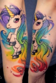 水彩小纹身 9张唯美的一组水彩色纹身图片