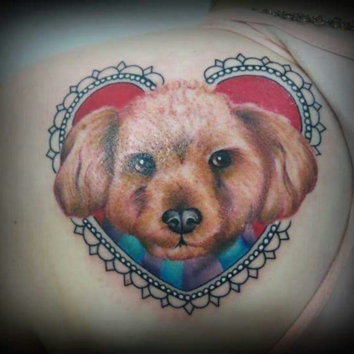 狗纹身图案 一组形态各异的狗纹身图案