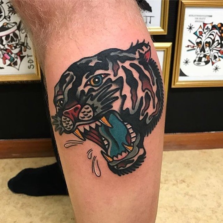 纹身老虎  9款威风勇猛的老虎纹身图案