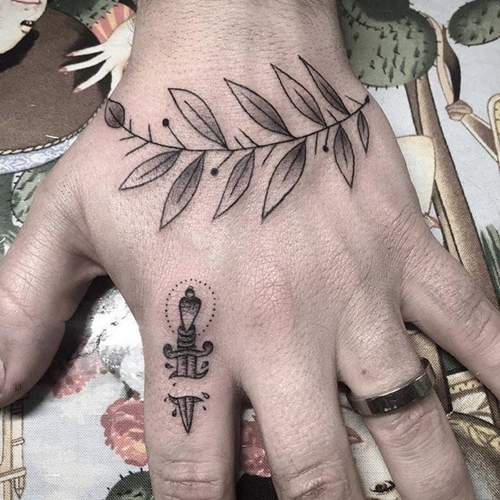 个性纹身小图案 黑灰纹身小清新个性纹身小图案