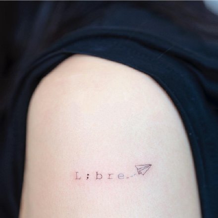 小飞机纹身 极简旅行主题的地图和小飞机纹身图案