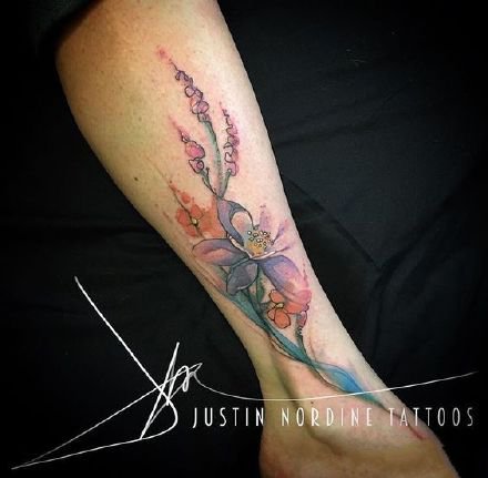 21款水彩泼墨系列的漂亮纹身图片