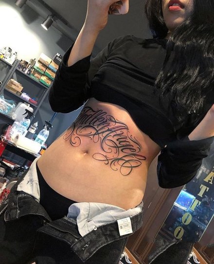 花体字刺青 27款欧美花体字纹身作品图案