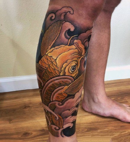 日式传统的一组花臂花腿​纹身图片欣赏