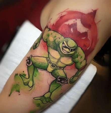 18款清新的水彩美图纹身图案