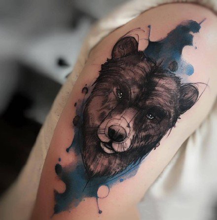 18款清新的水彩美图纹身图案