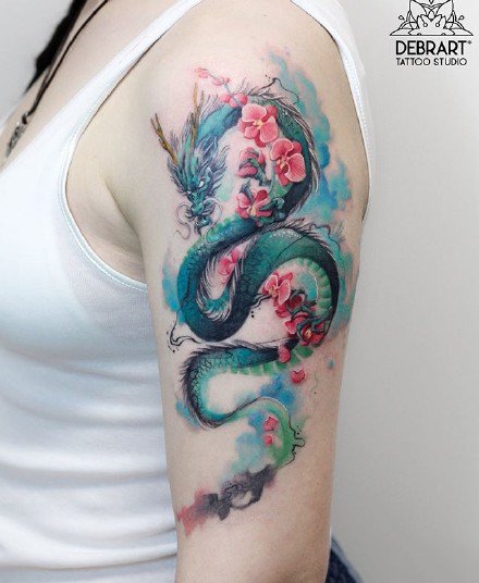 9张水彩色的创意唯美小清新纹身图片