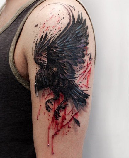 9张水彩色的创意唯美小清新纹身图片