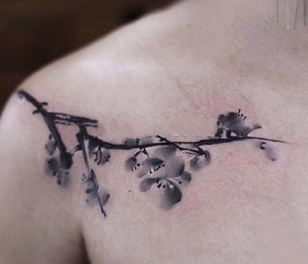 中国风的9张水墨国画风格纹身图片