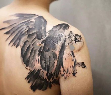 中国风的9张水墨国画风格纹身图片