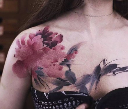 中国风的9张水墨国画风格纹身图片