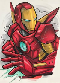 30组漫威等漫画影视的人物角色纹身手稿图案