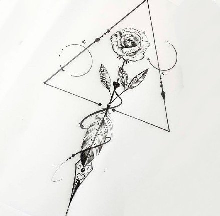 关公手稿 9款创意的关公关羽纹身手稿图案