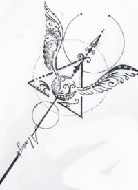 关公手稿 9款创意的关公关羽纹身手稿图案