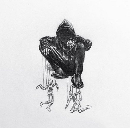 33组创意的黑灰纹身小图手稿图片