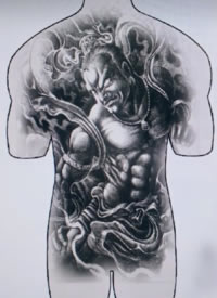 9款传统纹身的大满背效果图欣赏