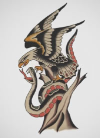 33组oldschool风格的小彩图纹身手稿素材