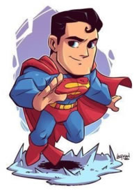 一组漫威英雄的卡通纹身小图素材图片