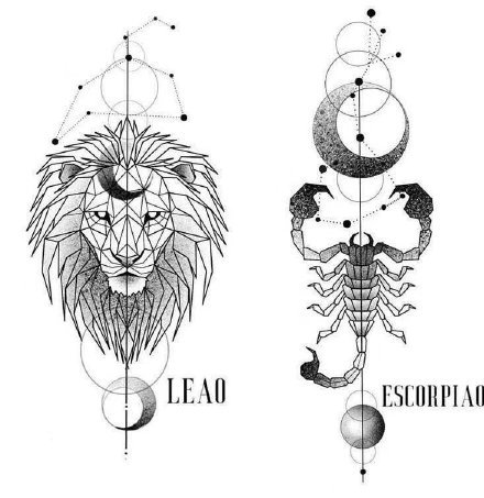 十二星座主题的纹身手稿图片赏析