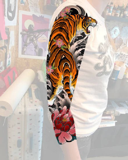 9款花臂纹身的效果图片参考