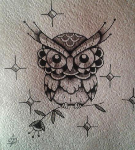 33款oldschool的小黑灰纹身图片手稿