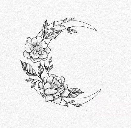 23款小清新的点绘黑灰纹身线稿图片