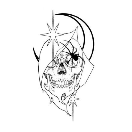 23款小清新的点绘黑灰纹身线稿图片