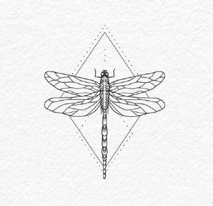 23款小清新的点绘黑灰纹身线稿图片