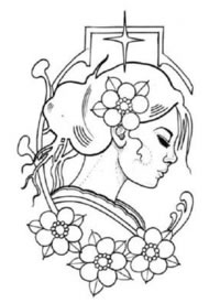 23款小清新的点绘黑灰纹身线稿图片